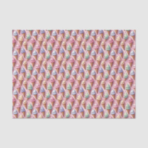 Ice Cream Cones On Pink Tissue Paper