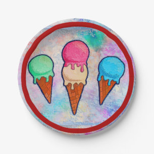 Ice Cream Cones Paper Plate