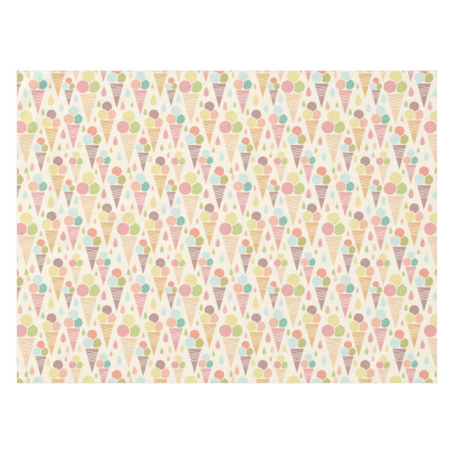 Ice cream cones pattern tablecloth (Front (Horizontal))
