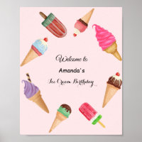 Ice Cream Cones Popsicles Birthday 