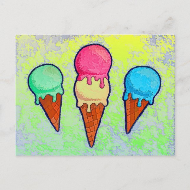 Ice Cream Cones Postcard (Front)