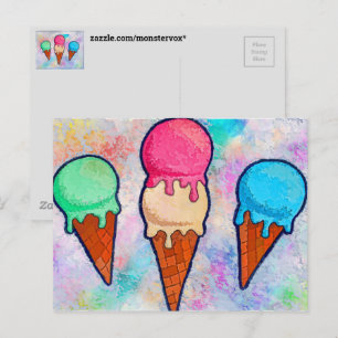 Ice Cream Cones Postcard