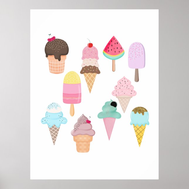 Ice-Cream Cones Poster (Front)