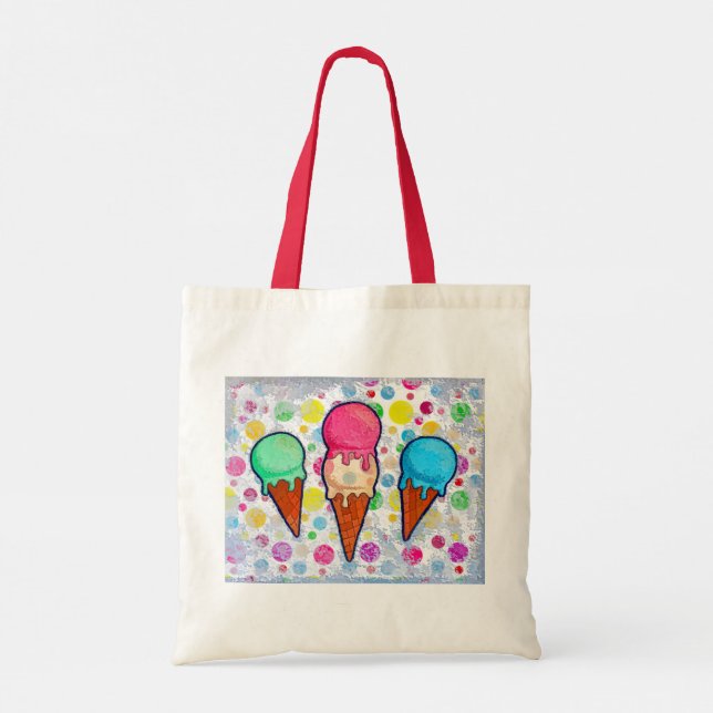 Ice Cream Cones Tote Bag (Back)