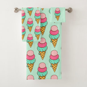 Ice Cream Cones Towel Set Gift