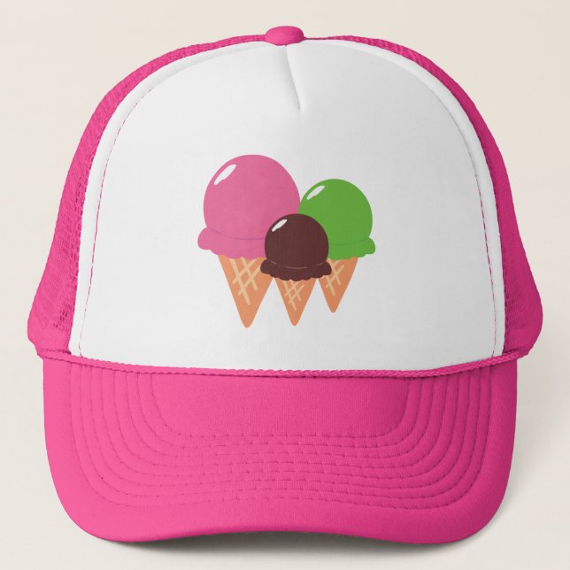 Ice Cream Cones Trucker Hat (Front)