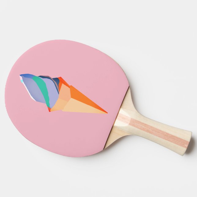 Ice Cream Coone Origami  Ping Pong Paddle (Side)