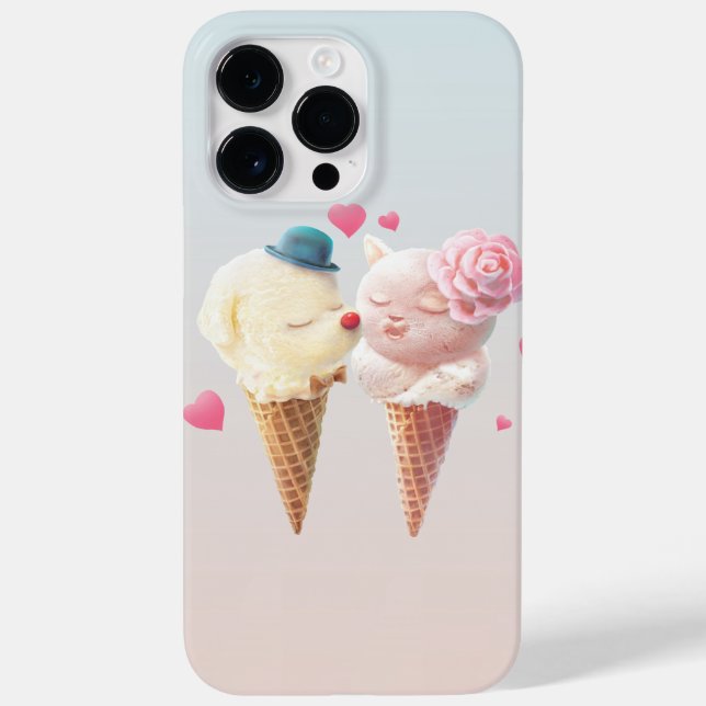 Ice Cream Couple – Love at First Lick Case-Mate iPhone Case (Back)