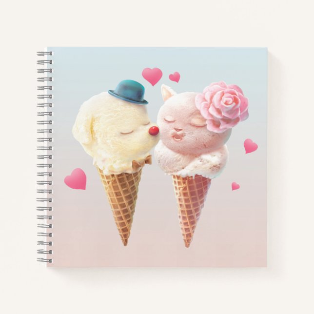 Ice Cream Couple – Love at First Lick Notebook (Front)