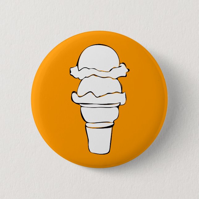 ice cream curls 2 inch round button (Front)