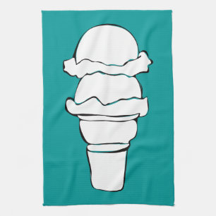 ice cream curls kitchen towel