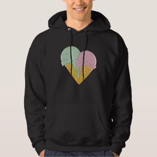 Ice Cream Cute Heart Valentine's Day Couple Match Hoodie