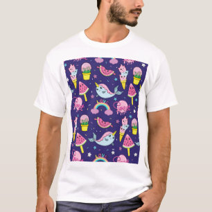 Ice Cream: Cute Seamless T-Shirt