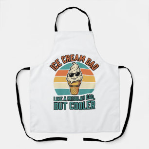 Ice Cream Dad Vintage Funny Cooler Dad Shirt Desig Apron
