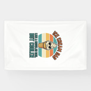 Ice Cream Dad Vintage Funny Cooler Dad Shirt Desig Banner