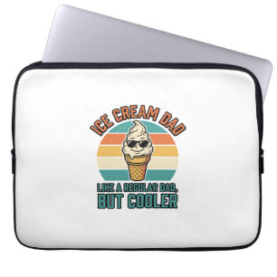 Ice Cream Dad Vintage Funny Cooler Dad Shirt Desig Laptop Sleeve