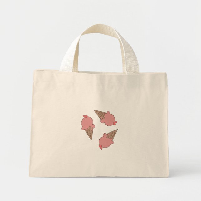 ice cream design tote bag (Front)