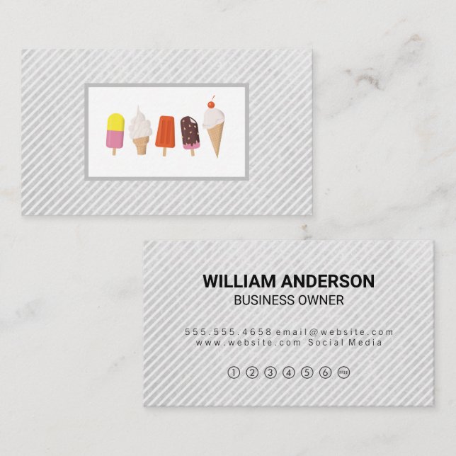 Ice Cream Desserts  Loyalty Card (Front/Back)