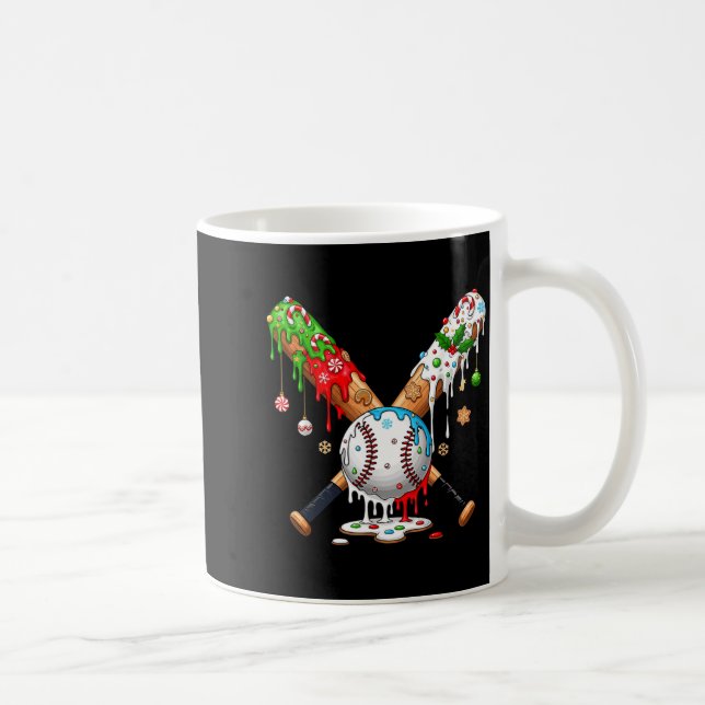 Ice Cream Drip Baseball Christmas Xmas Pajama Kids Coffee Mug (Right)