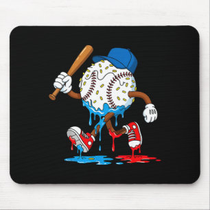 Ice Cream Drip Baseball Sts Baseball Lifestyle Boy Mouse Pad