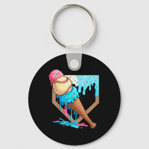 Ice-cream Drip Bysebyll Boys Game Day Home Plate D Keychain