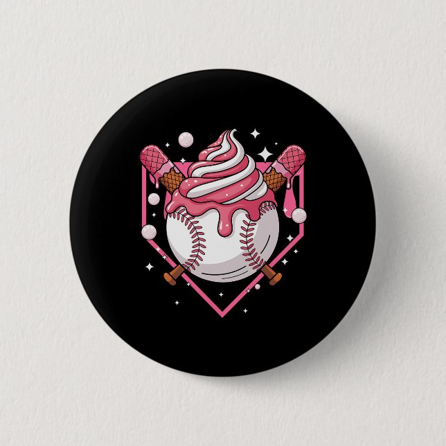 Ice Cream Drip Bysebyll Stuff Shirt Stuff Bysebyll 2 Inch Round Button (Front)