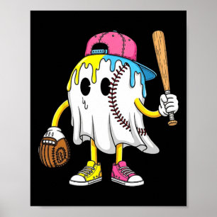 Ice Cream Drip Ghost Sell Spots Sell Drip Hallowee Poster
