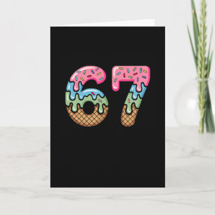 Ice Cream Drip Meme Funny Six Seven 67 Present  Card