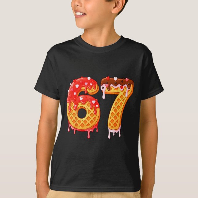 Ice Cream Drip Six Seven 67 Valentines Day For Men T-Shirt (Front)