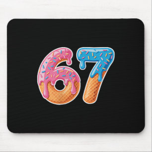 Ice Cream Drip Six Seven 6 7 Meme 67 Mouse Pad