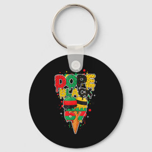 Ice Cream Drip Six Seven Meme 6 7 Black History Mo Keychain