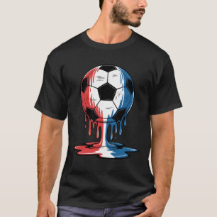 Ice Cream Drip Soccer 4th Of July Boys Kids Footll T-Shirt