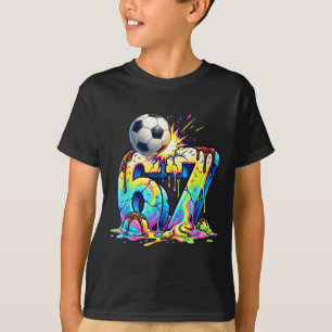 Ice Cream Drip Soccer 67 Six Seven Funny Gen Alpha T-Shirt