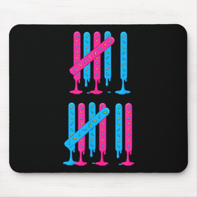 Ice Cream Drip Tally Marks 67 Meme Counting 6 7 Br Mouse Pad (Front)