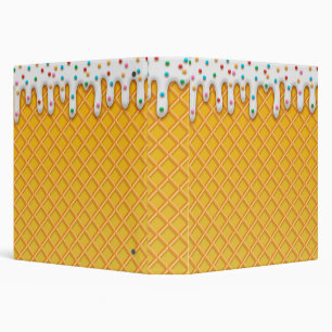Ice Cream Drip Waffle Cone With Sprinkles Binder