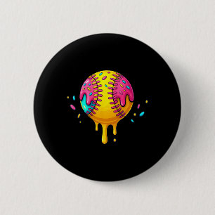 Ice Cream Drip With Sprinkles Softll Drip For Girl 2 Inch Round Button