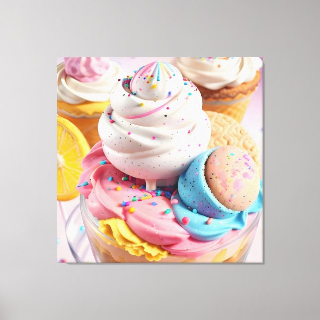 Ice Cream Eight Canvas Print (Front)
