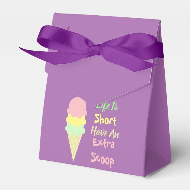 Ice Cream Extra Scoop Favor Box (Front Side)