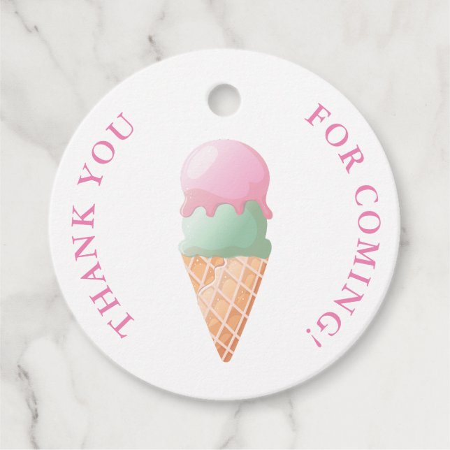 Ice Cream Favour Tags (Front)