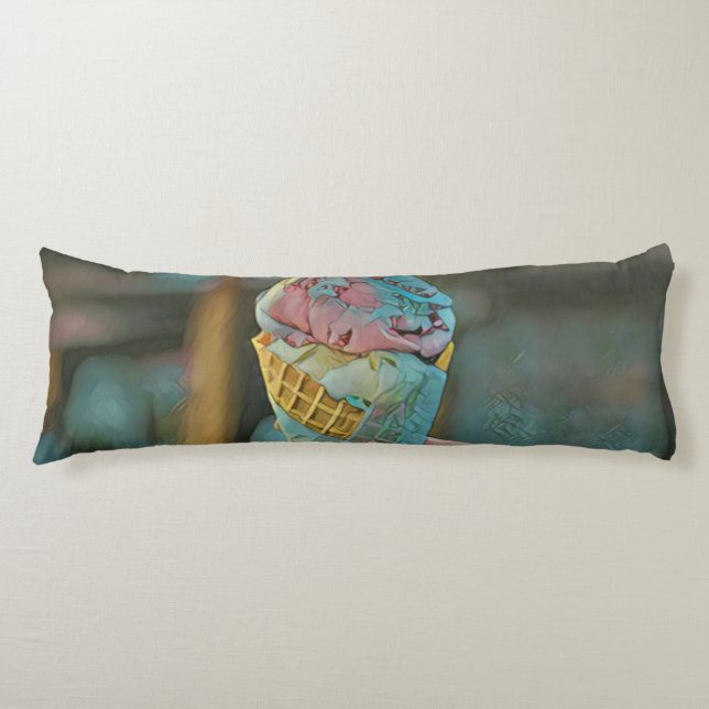 Ice cream flavour body pillow (Front)