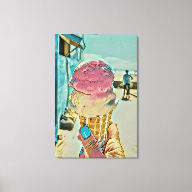 Ice cream flavour canvas print (Front)