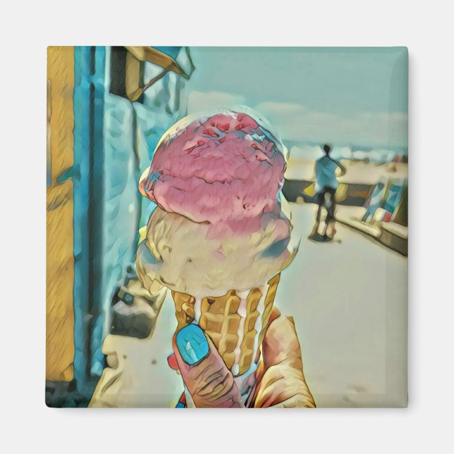 Ice cream flavour magnet (Front)