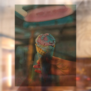 Ice cream flavour window cling