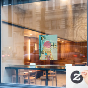 Ice cream flavour window cling