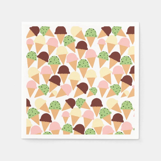 Ice Cream Flavours Napkin (Front)