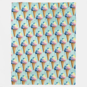 Ice Cream Fleece Blanket