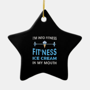 Ice Cream Foodie Ness Gym Gifts Men Women Ceramic Ornament