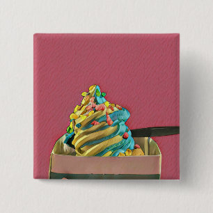 Ice cream for kids 2 inch square button