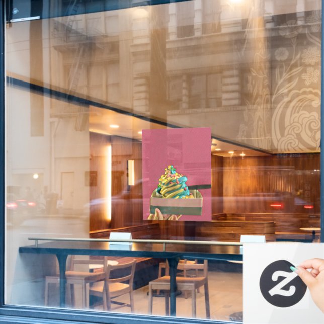 Ice cream for kids window cling (Cafe Window)
