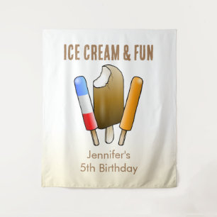 Ice Cream & Fun Birthday Tapestry